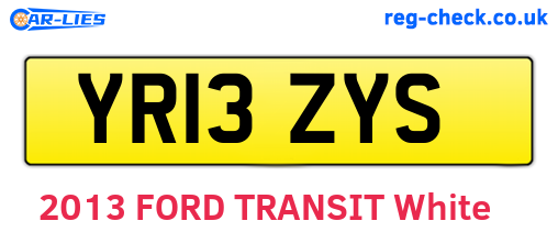 YR13ZYS are the vehicle registration plates.