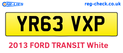 YR63VXP are the vehicle registration plates.
