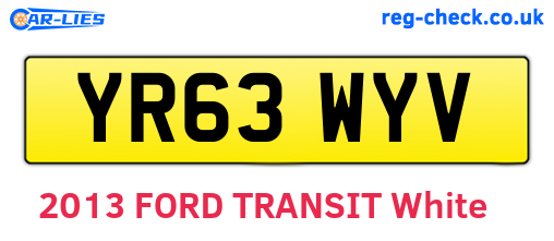 YR63WYV are the vehicle registration plates.