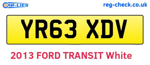 YR63XDV are the vehicle registration plates.