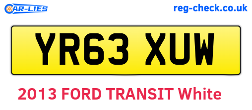 YR63XUW are the vehicle registration plates.