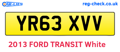 YR63XVV are the vehicle registration plates.