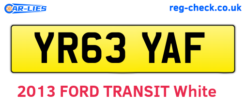 YR63YAF are the vehicle registration plates.