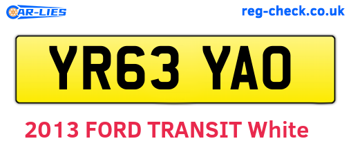 YR63YAO are the vehicle registration plates.