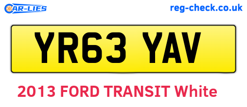 YR63YAV are the vehicle registration plates.