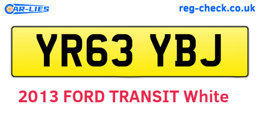 YR63YBJ are the vehicle registration plates.