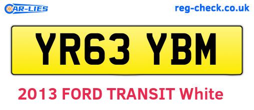 YR63YBM are the vehicle registration plates.
