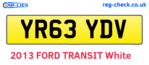 YR63YDV are the vehicle registration plates.