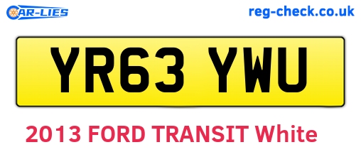 YR63YWU are the vehicle registration plates.