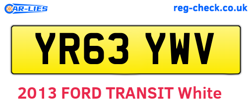 YR63YWV are the vehicle registration plates.