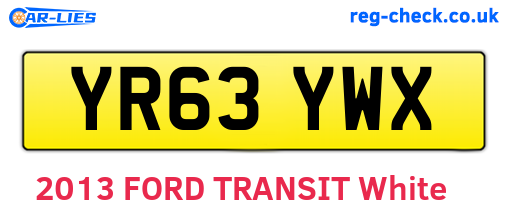 YR63YWX are the vehicle registration plates.