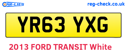 YR63YXG are the vehicle registration plates.
