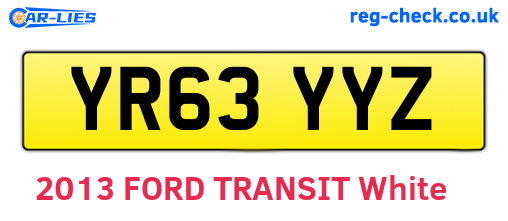 YR63YYZ are the vehicle registration plates.