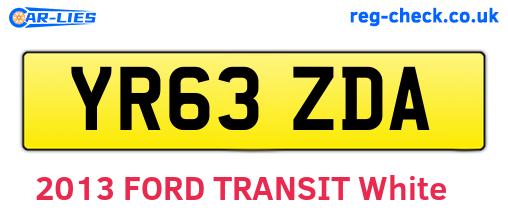 YR63ZDA are the vehicle registration plates.