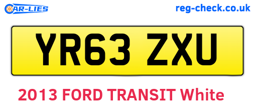 YR63ZXU are the vehicle registration plates.