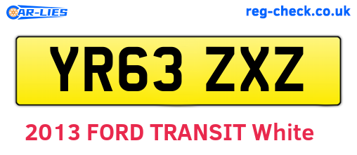YR63ZXZ are the vehicle registration plates.