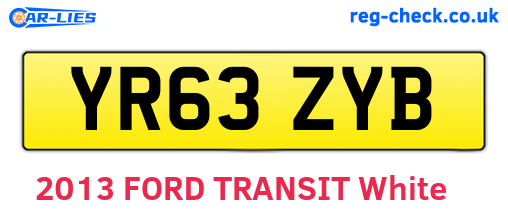 YR63ZYB are the vehicle registration plates.