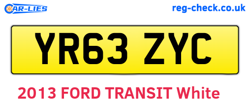 YR63ZYC are the vehicle registration plates.