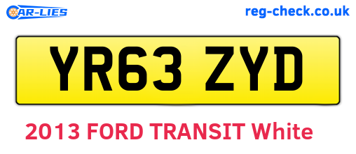 YR63ZYD are the vehicle registration plates.