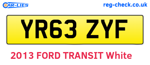 YR63ZYF are the vehicle registration plates.