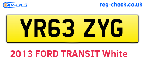 YR63ZYG are the vehicle registration plates.