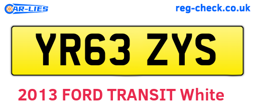YR63ZYS are the vehicle registration plates.