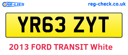 YR63ZYT are the vehicle registration plates.