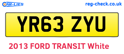 YR63ZYU are the vehicle registration plates.