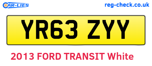 YR63ZYY are the vehicle registration plates.
