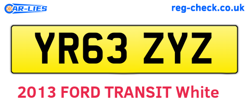 YR63ZYZ are the vehicle registration plates.