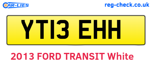 YT13EHH are the vehicle registration plates.