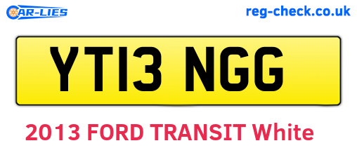 YT13NGG are the vehicle registration plates.