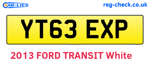 YT63EXP are the vehicle registration plates.