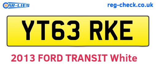 YT63RKE are the vehicle registration plates.