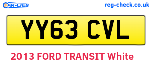 YY63CVL are the vehicle registration plates.