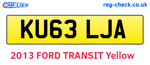 KU63LJA are the vehicle registration plates.