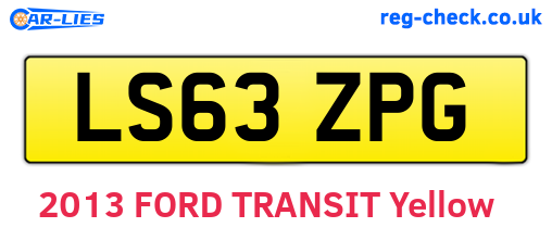 LS63ZPG are the vehicle registration plates.