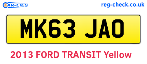 MK63JAO are the vehicle registration plates.
