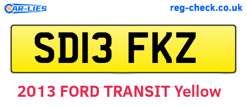 SD13FKZ are the vehicle registration plates.