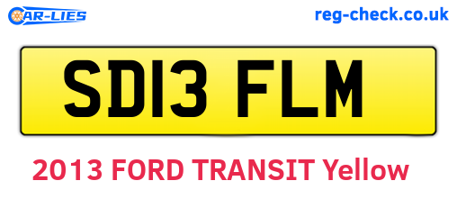 SD13FLM are the vehicle registration plates.