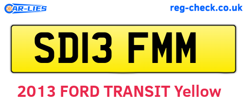 SD13FMM are the vehicle registration plates.