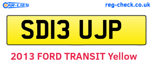 SD13UJP are the vehicle registration plates.