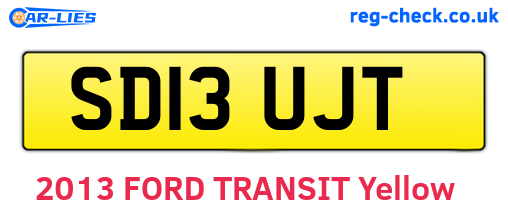 SD13UJT are the vehicle registration plates.