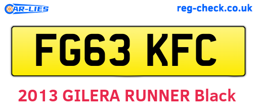 FG63KFC are the vehicle registration plates.