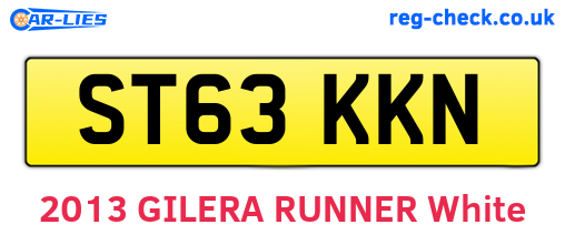 ST63KKN are the vehicle registration plates.