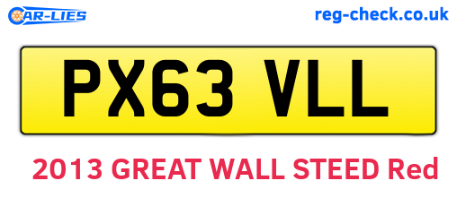 PX63VLL are the vehicle registration plates.