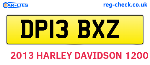 DP13BXZ are the vehicle registration plates.