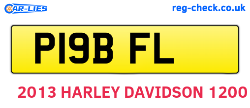 P19BFL are the vehicle registration plates.