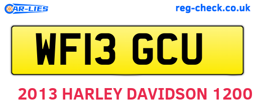 WF13GCU are the vehicle registration plates.