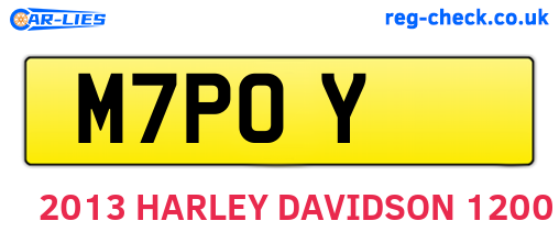 M7POY are the vehicle registration plates.
